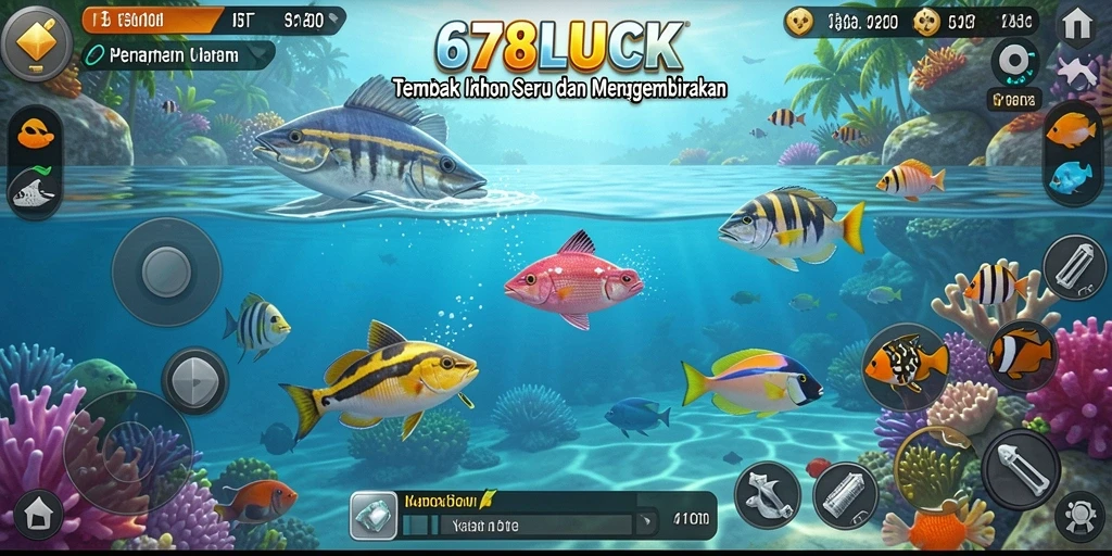 Tampilan gameplay seru dalam 678LUCK Tembak Ikan.
