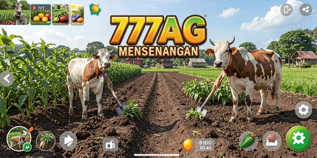 Tangkapan layar gameplay <strong>777AG</strong> menampilkan pengalaman bertani yang interaktif dan menyenangkan.