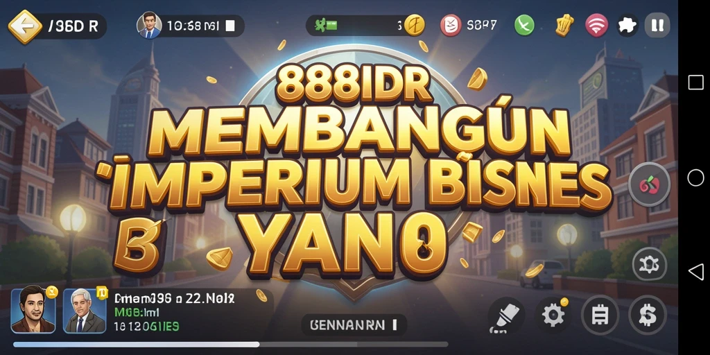 Tampilan gameplay <strong>888IDR</strong> yang menampilkan aktivitas pengelolaan bisnis.