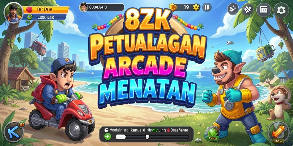 Screenshot utama game 8ZK menampilkan gameplay seru di dunia arcade.