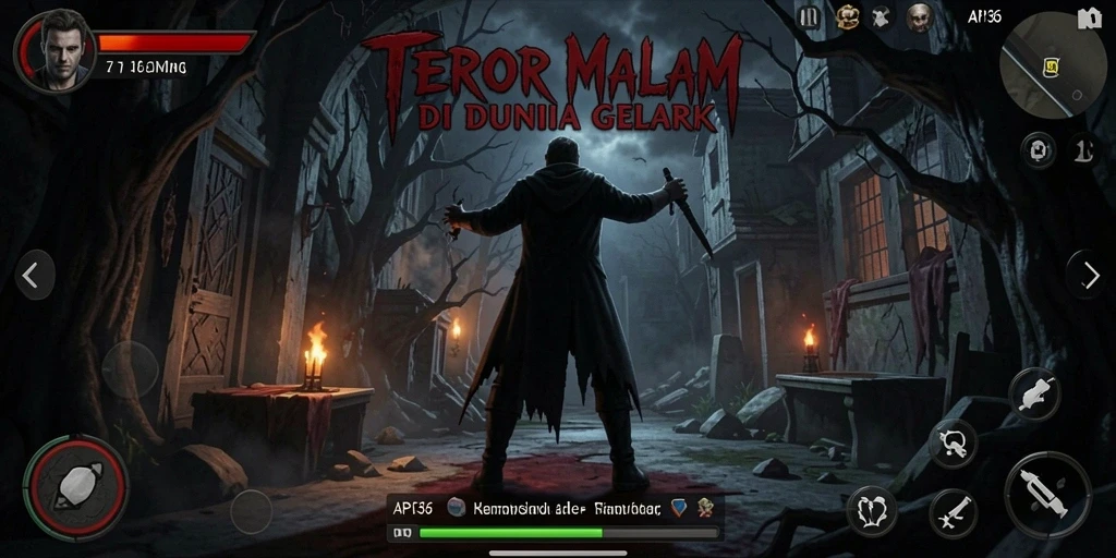 Tangkapan layar gameplay API36 yang memperlihatkan suasana horor yang mencekam.
