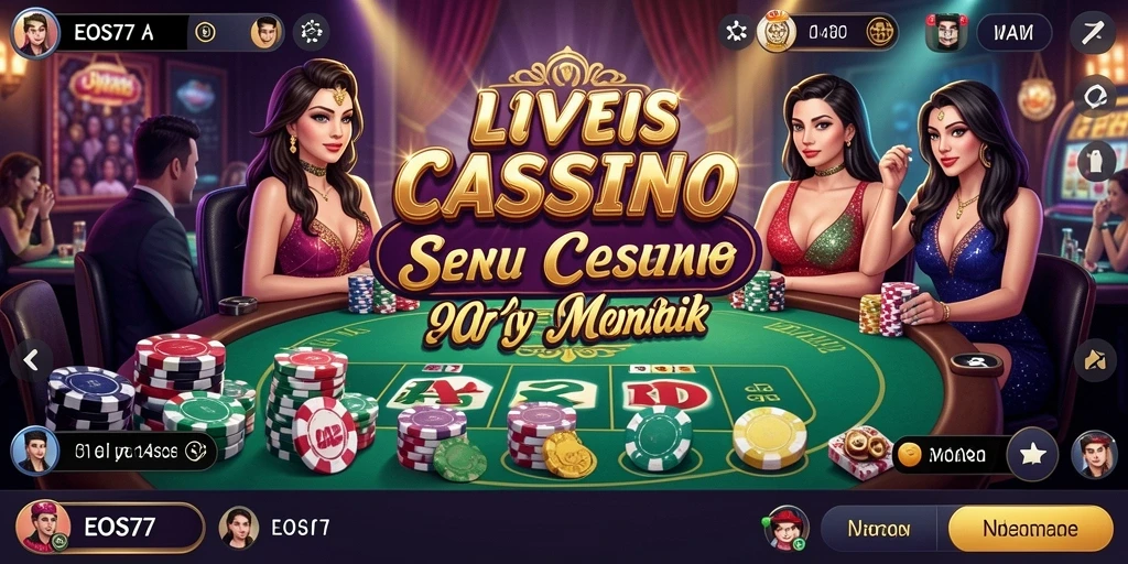 Tampilan gameplay Live Casino yang memukau dan interaktif.