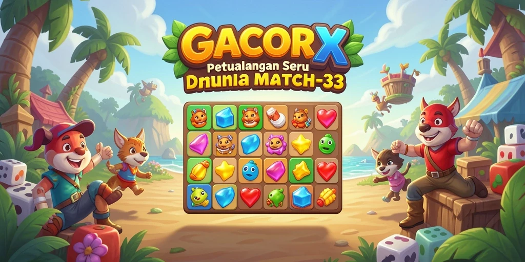 Tampilan gameplay GACORX yang penuh warna dan seru.