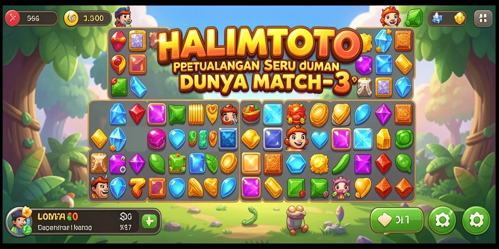 Tampilan gameplay HALIMTOTO yang seru dan penuh warna.