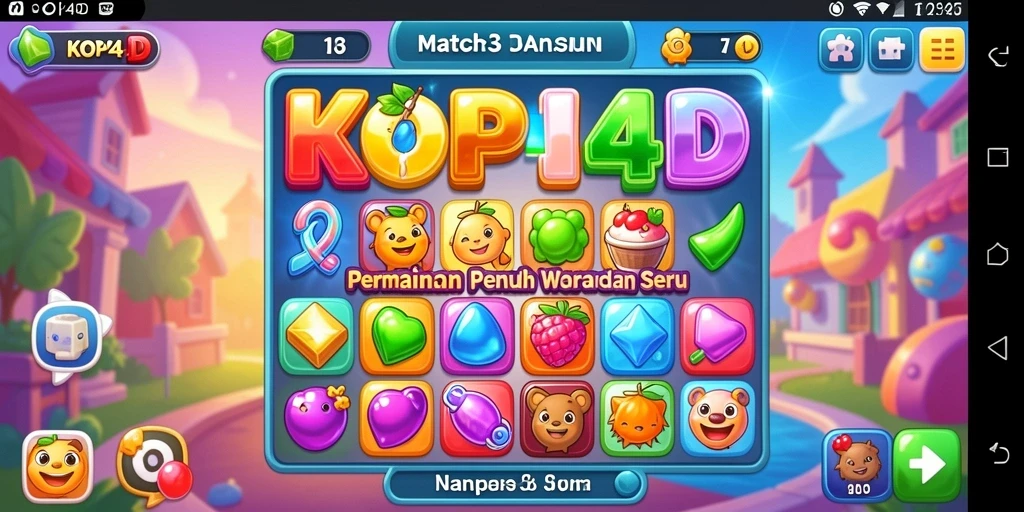 Tampilan gameplay penuh warna dari KOPI4D yang seru dan menantang.