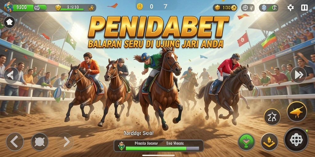 Tangkapan layar gameplay PENIDABET yang menampilkan aksi balap yang intens.