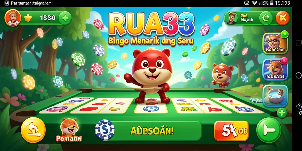 Tampilan gameplay seru dalam RUSA33 saat bermain Bingo.