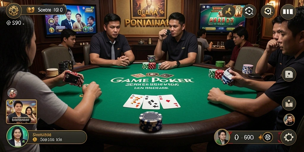 Tampilan gameplay seru dalam game Poker S80.