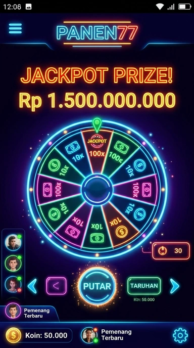 Screenshot fitur-fitur terbaru aplikasi panen77 yang memudahkan akses.